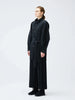 Pleated High Neck Single Breasted Waistband Long Jacket Women Soft Comfortable Coats