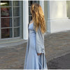 Solid Belted Maxi Trench Coats Women's Loose Full Sleeves Single-breasted Lace-up Windbreak Ladies Early Autumn Outwear