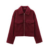 Women's Winter Tweed Jacket Women Coat Autumn Suede Demi-season Fleece Jackets for Women Zipper Coats Outerwear
