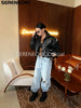 Women's Black Faux Leather Cropped Moto Jacket Asymmetric Zip PU Biker Coat Female Autumn Vintage Punk Outerwear