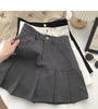 Y2K Vintage High Waist Pleated Skirt Women College Style Uniforms Safety Pants Mini Skirts Woman Korean Street Slim A-Line Skirt