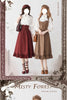 Autumn Winter Clothing Set Ladies Elegant Long Sleeve White Shirt Blouses Retro Vest with Fishbone Skirt Lolita 3 Piece Outfits