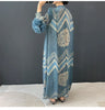 Vintage Chic Printting Straight Pleated Women's Dress Hand-Cranked Floral Long Dresses Spring Clothing 2DB6498