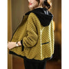 Hooded Casual Coat Women High End Mother Jacket Autumn Winter Korean Patchwork Outwear With Short Zipper Basic Coat