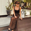 Animal Print Lantern Pants Women's Pants Autumn Elegant Pleated Oversized Baggy Trousers Ladies Wide Leg Pants