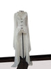 Women Gothic White Vintage Lace Dress Flare Sleeve Medieval Cardigan Cosplay Elegant Long Tail Outwear Victorian Ball Gown