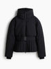 Casual Belted Hooded Cotton Coats Women Solid Full Sleeve Stand Collar Zipper Padded Coat Lady Winter Daily Street Wear