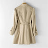 Spring Autumn Solid Trench Coat Women Single-Breasted Khaki Black Pink Beige Windbreaker Outerwear Casual Tops JH33