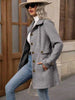 Autumn/Winter Women's Casual Coat Flattering Loose-Fit Notched Lapel Single-Row Multi-Button Mid-Length Wool Blazer