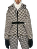 Women's Winter Hooded High Waist Padded Sport Parkas Coats with Belt Female Elegant Thick Warm Pockets Windproof Skiing Jackets