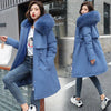 Winter Jacket Women Parka Clothes Long Coat Wool Liner Hooded Jacket Fur Collar Thick Warm Snow Wear Padded Parka