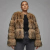 Woman Faux Raccoon Fur Coat Short Warm Fur Top Furry Jacket Women Winter Plush Fluffy Fur Coats for Woman