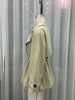 Women's Khaki Short Trench Coat Chic Lapel Collar Single Button Drawstring Waist Adjustable Oversized Jacket Commuting Outerwear