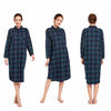 Spring Autumn Women Casual Plaid Night Dress Female 100% Cotton Nightgown Long Sleeve Sleepshirts Large Size Home Dress