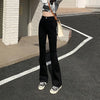 Woman American High Waist Slim Fit Bell Bottom Jeans Female Y2k Flare Pants Girls Elastic Designer Black Denim Trousers