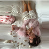 Elegant Faux Fur Knitted Sweater Coat Women Vintage Plush V-neck Pink Cardigan Coats Female Winter Chic Street Knitwears