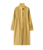 Black Pleated Stand Collar Longline Coat, Lightweight Wrinkle-Resistant Women's Casual Daily Office Commute Travel Outerwear