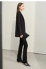 Women's Coat Autumn Autumn Turned Over Collar Color-block Spliced Fabric Casual Loose Blazers For Woman 12641083