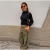 Printed Curved Wide Leg Denim Jeans High Waist Seam Detail Casual Women All-match Long Pants Autumn Chic Outfits