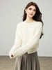 Cardigans For Woman, Fleece Wool, Round Collar, Soft Cozy Sweaters, 100%Wool, Fall Winter Jackets