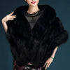 White Imitation fox fur Shawl Women's cloak Dress Cheongsam Fur cloak Jacket Women's Thick Shawl Mink fur Versatile