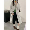 Color Patchwork Long-sleeved Coats for Women Spring and Autumn Korean Style Long Coats