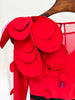 High Street Designer Vestido Women's Long Sleeve Petal Appliques Formal Gown Long Maxi Dress