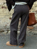 Thick Warm Straight Pants For Women Office Brown Wide Leg Trousers High Waist Women's Loose Pants For Ladies Spring