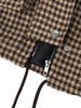 Fall/Winter: Women's Spring/Fall Casual Houndstooth Cropped Jacket— Street Style