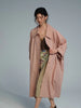 Spring Autumn Long Oversized Thin Pink Trench Coat for Women Single Breasted Elegant Chic Designer Clothing