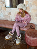 Y-neck Lace-up Cotton Coat Pink Floral Padded Jacket Loose Sweet Casual Japanese Cardigan Cotton-padded Coats Lady Warm Overcoat