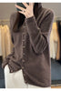 100% Merino Wool Sweater Cardigan Women Korean Coat Solid Color Top Spring/Autumn/Winter Women Hooded Cardigan