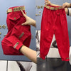 High-quality High Waist Solid Color Cotton Pants Women Autumn Loose Casual All-Match Harem Pants Trousers Ladies