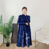 High End Pleated Dress For Women Turtleneck Long Sleeves Tassel Elegant Style Ladies Holiday Clothing Spring 2R7632