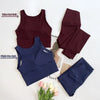2 Piece Yoga Clothes Women's Gym Yoga Set Strap Cross Back Push Up Sport Bra High Waist Yoga Leggings Sportwear Workout Wear