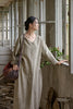 Vintage Women Ramie Cotton Dresses V-Neck Long Sleeve Spring Robes Loose Chinese Style Tie-dye A-Line Dress