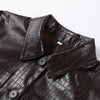 Street Women's Lace Up Leather Jacket Loose Solid Lapel Long Sleeve Belt Jackets Female Spring Lady Vintage Outwears