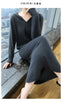 100%Pure Mink Cashmere Knitted Dress Ladies Hooded Collar Large Size Long Skirt Casual High Waist Hooded Skirts Autumn Dress