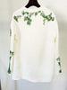 High Street Designer Suit Set Women's Loose Style Long Sleeve Beaded Blouse Tops Flare Pants