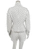 Polka Dot Print Shorts 2 Piece Sets For Women Long Sleeve Patchwork Contrast Jacket Coat And Casual Commute Shorts Suits