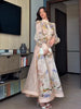 Women Puff Sleeve Dress Retro Floral Lace Dresses Ruffle Tiered Belted Clothes Waist Bohemian Holiday Maxi Gown Semmer Wear