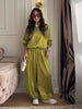 Casual Coats Pants Sets Women Loose Long Sleeves Single Breasted Elastic Waist Knot Suits Female Spring Solid Set Lady