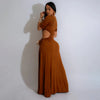 Women O-neck High Split Ruched Bodycon Midi Maxi Dress Fall Street Evening Party Club Vestidos Sexy Long Dresses