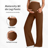 Plus Size Maternity Straight Pants Autumn Winter High Waist Pregnant Women Wide-leg Pants Outer Wear Premama Loose Trousers