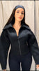 Casual Women's Waist Cinched Cropped Jackets Lapel Zipper Puff Sleeve Female Coats Spring Lady Commute Outwear