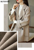 Stylish Long Sleeve Loose Pockets Women Woolen Jacket Autumn Winter Elegant Lapel Thick Female Jackets