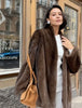 Elegant Lace Up Women Faux Fur Coat V-neck Long Sleeve Loose Plush Jacket Winter Lady Warm Daily Commute Outwear