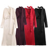 Scarf Solid Elegant Maxi Dresses Women Spring V Neck Long Sleeve Club Party Long Dress Female Chic Slim Fit Dresses