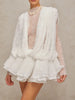 Solid Loose Chic Mini Dresses For Women O Neck Long Sleeve High Waist Temperament Mini Dress Female Style