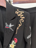 High Street Stylish Designer Suit Set Women's Nail Bead Embroidered Blazer Pants Set 2pcs
